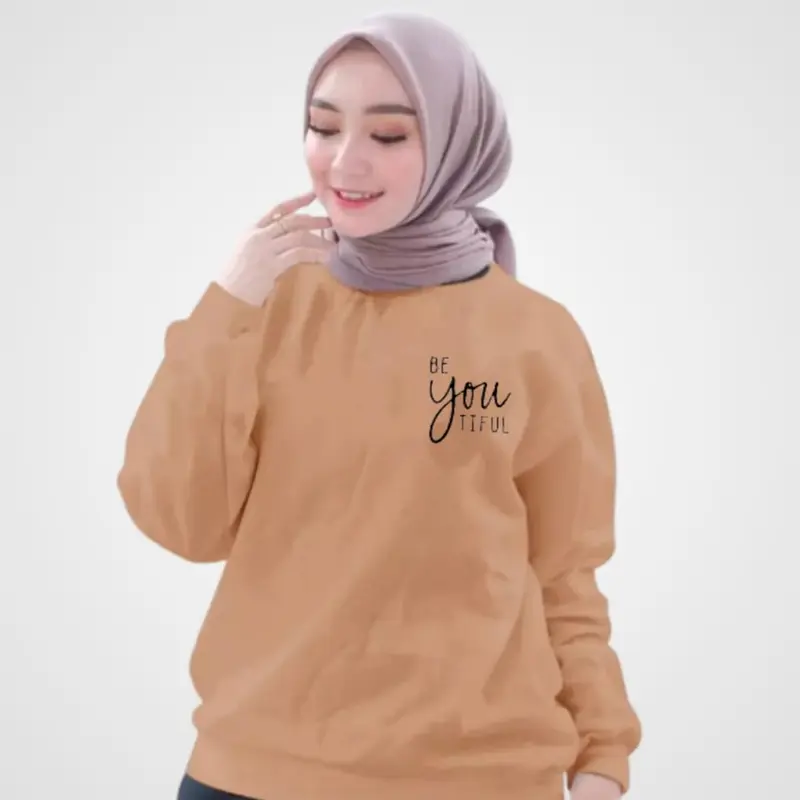 Kaos Wanita Lengan Panjang Be You Bahan Babyterry premium 4