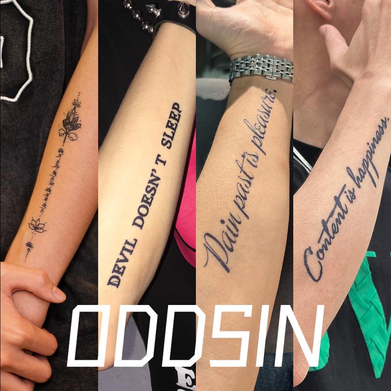 Hình Xăm Dán Tạm Thời Dòng Phông Chữ Tiếng Anh Không Thấm Nước Và Lâu Trôi Thời Gian Giữ Màu 15 Ngày 