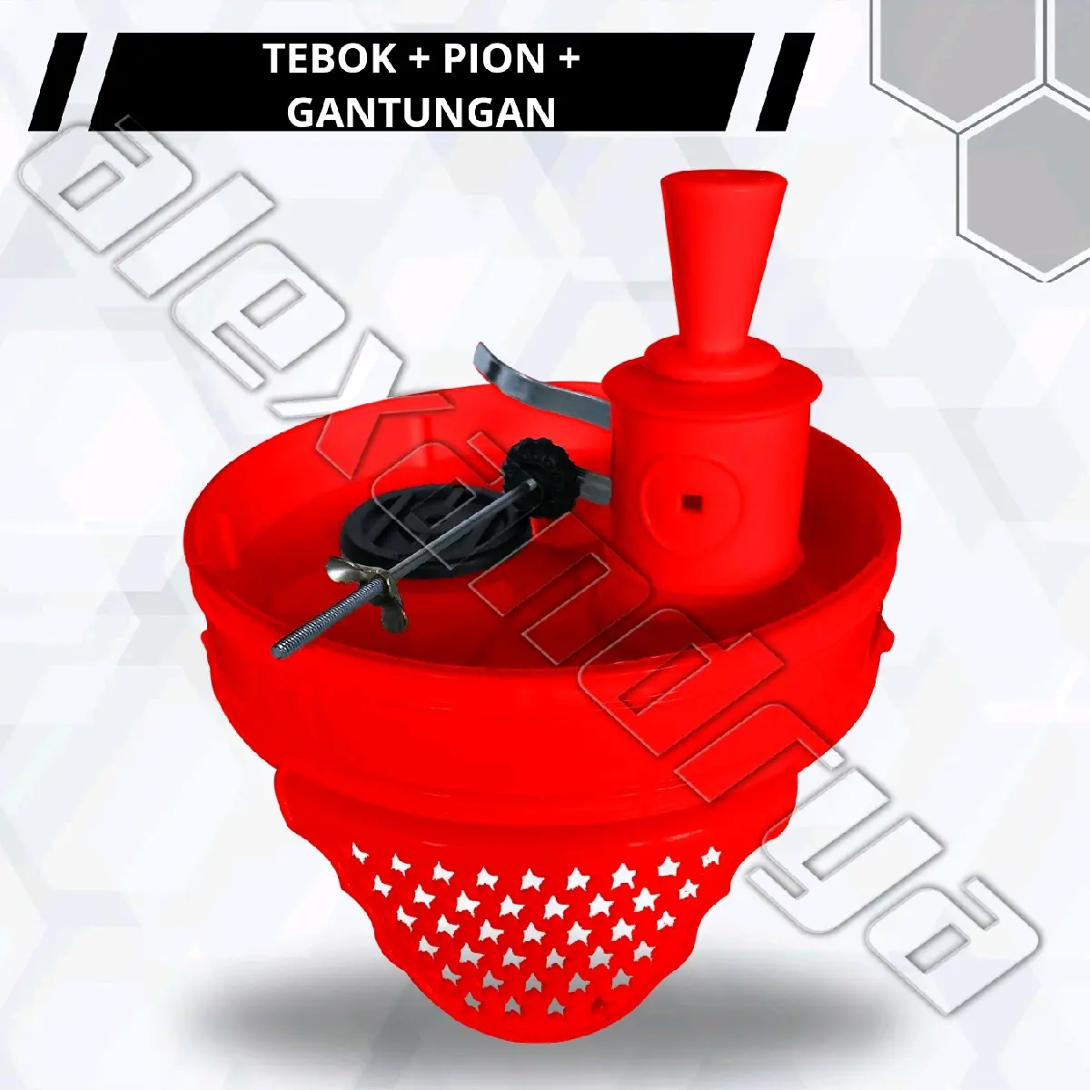 TEBOK SANGKAR + PION + GANTUNGAN KANDANG PLECI SOGON KONIN burung