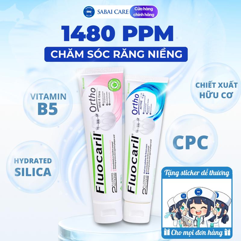 Kem Đánh Răng Niềng Răng Sabai Fluocaril Ortho Kem Đánh Răng Thái Lan Cho Răng Niềng Vệ Sinh Răng Niềng Sabai Care
