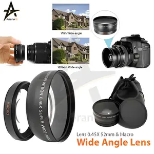 Wide Angle Lens 0.45X 52mm with Macro Camera Kamera Lensa Cctv
