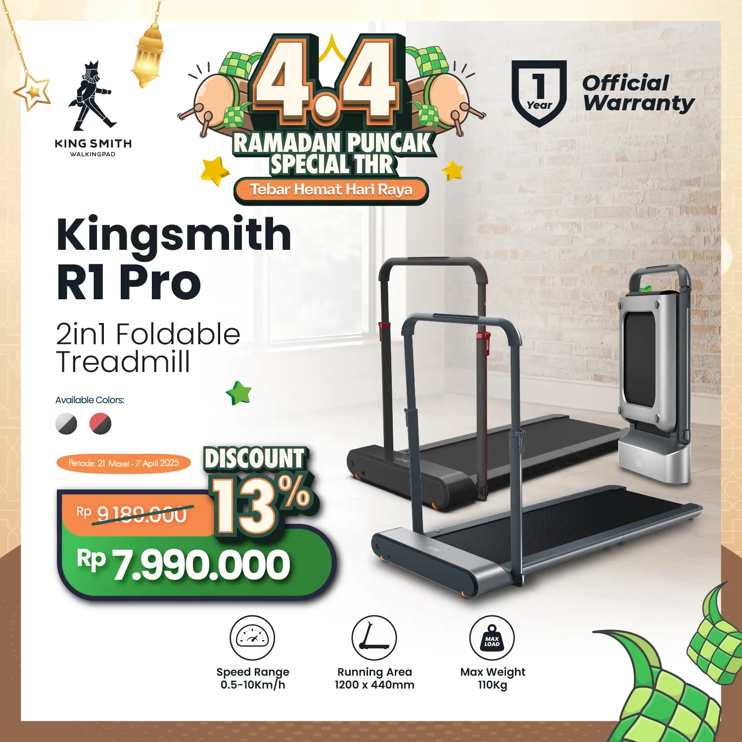 Kingsmith Walkingpad R1 PRO Smart Foldable Treadmill
