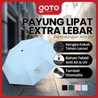 Gambar (Best Deal) Goto [COD] Rainy Payung Umbrella Lipat Besar Polos Anti UV Otomatis - GREEN dari Goto Living Kota Tangerang 1 Tokopedia