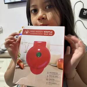 Waffle Mini Mesin Pembuat - Cetakan Pancake Anti Lengket Electric Maker.