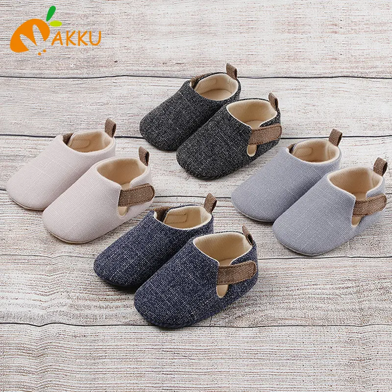 Kasut Kapas Linen Retro 0-1 Tahun