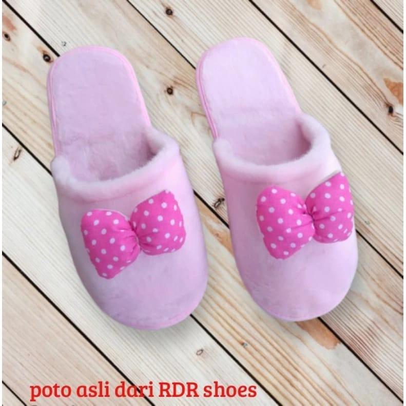 Product Introduction of Sandal rumah bulu wanita bustong boneka dasi 5