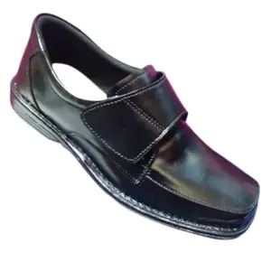 Sepatu Formal Anak Pantopel Laki-Laki Kulit Sapi Asli Original Kualitas Mantap Sol Elastis Tidak Licin Size 34-43 Warna Hitam Material Awet Lining Lembut