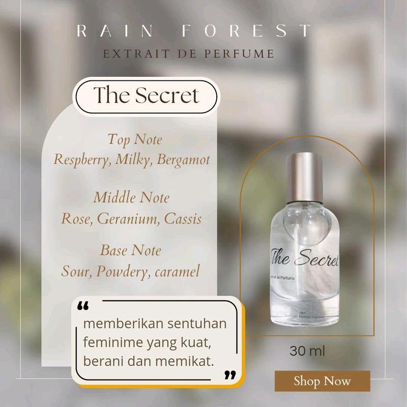 Extrait de Parfum Tahan Lama - THE SECRET Rain Forest - Parfum Premium Wanita 3