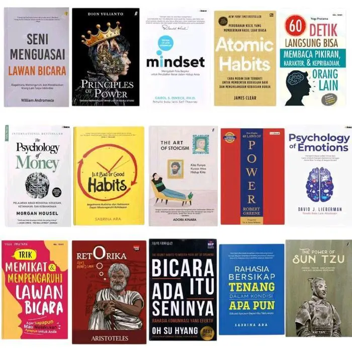 Buku Bebas Pilih Judul The Principles Of Power - Atomic Habits - Mindset - Prinsipil Ekonomi - Makanya Mikir - Good Habits - 48 Laws - Dark Psychology - The Psychology Of Money Dll - Prinsipil Ekonomi