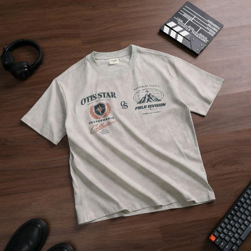 Áo thun Unisex in kỹ thuật số DTG Vintage, form Relaxed Fit, hiệu ứng Washed, Chất vải Premium Cotton Wash mềm mịn không bay màu, Hiệu ứng Vintage Gade, Định lượng 230gsm