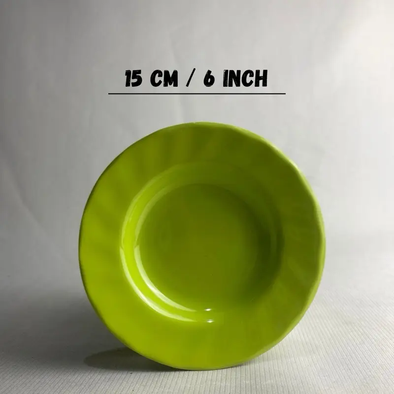 Piring Tatakan Gelas Melamine ( 1 Lusin ),Piring kecil melamin,Tatakan Gelas ( Ukuran 14cm ) Merah Kitchenware Hijau