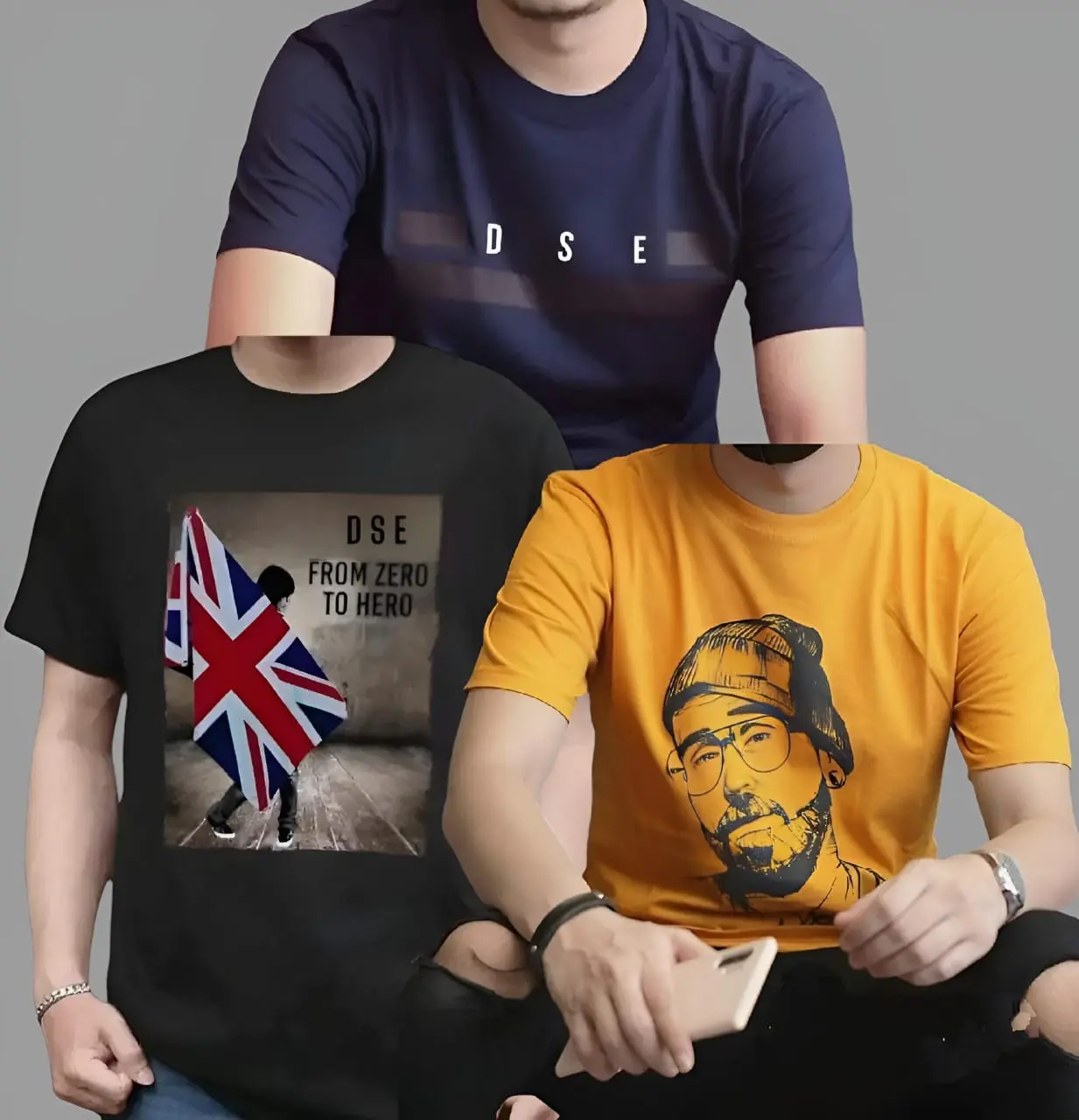 Kaos Distro Pria Baju Cowok Paket Hemat 3pcs Terbaru T-shirt Original Motif Terkini
