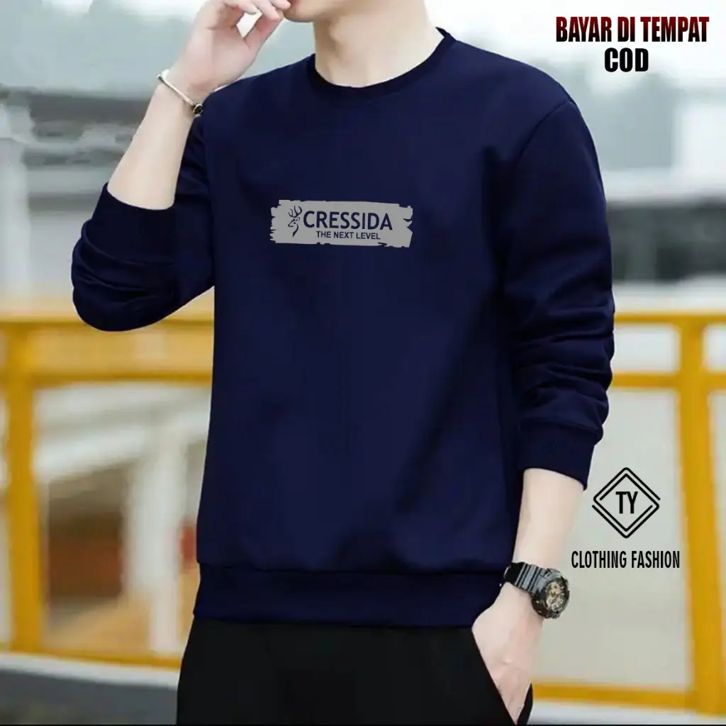 COD Sweater Crewneck / Sweater Distro Cressida Blok Text Silver / Hoodie Dewasa Premium Quality Premium / Sweater Murah / Sweater Bandung100% Bahan Cattun Flace / Sweater Cewek
