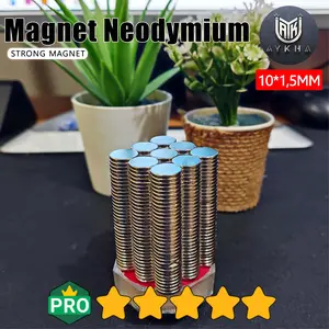 10x1,5mm Strong Magnet Neodymium Bulat Koin Disc Kuat 10x1,5