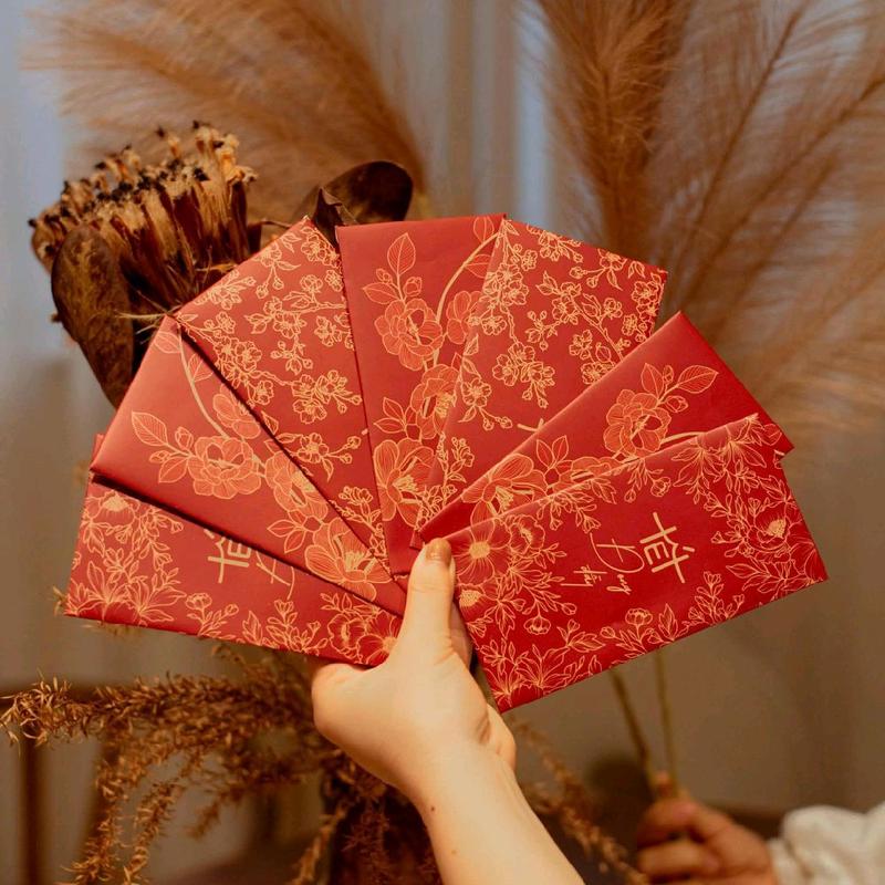 Bao lì xì tết 2026 cán mờ bộ lì xì hoa lá giấy c150. Lì xì tết đẹp 2026. Lì xì thiết kế đẹp.