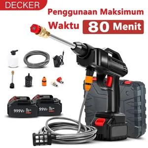 DECKER Jet Cleaner 130Pa/699V/999V Cordless Alat Cuci Mobil Mesin Cuci Alat Cuci Motor Screen Sablon Berkualitas Pompa Mesin  Alat Portable Nirkabel
