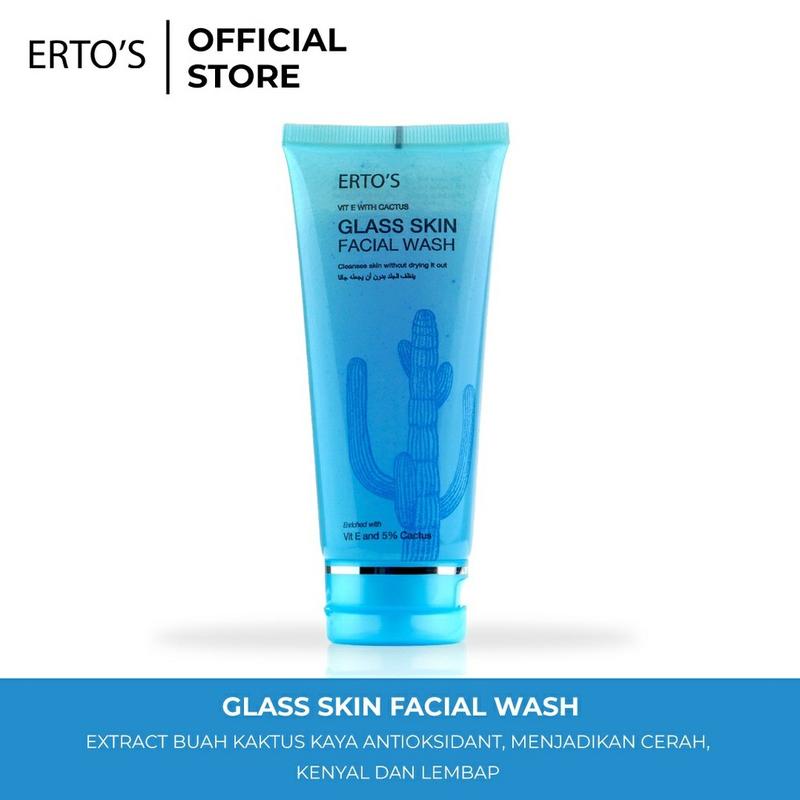 Ertos Glass Skin Facial Wash Membersihkan Kotoran Muka 1