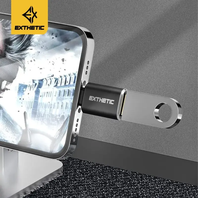 Exthetic Adapter Converter OTG USB A 3.0 to Lightning Iphone Ipad Mac Data dan Charge - EC06 5