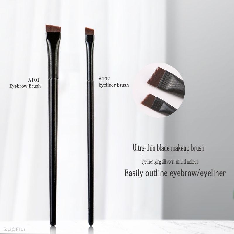 Cọ Đường Viền Lông Mày Cho Nữ, 2 Cái / bộ, Cọ Kẻ Mắt, Cầm Tay, Kẻ Lông Mày Góc Cạnh Nhỏ, Dụng Cụ Trang Điểm Mỹ Phẩm, Mới 1