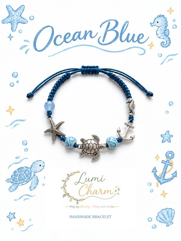 Lumi Charm - Ocean Blue - Vòng xanh dương, phong cách biển