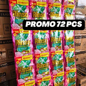 RINSO 72 PCS PAKET BERSIH KOTORAN BAJU PEWANGI MURAh MIX VARIAN