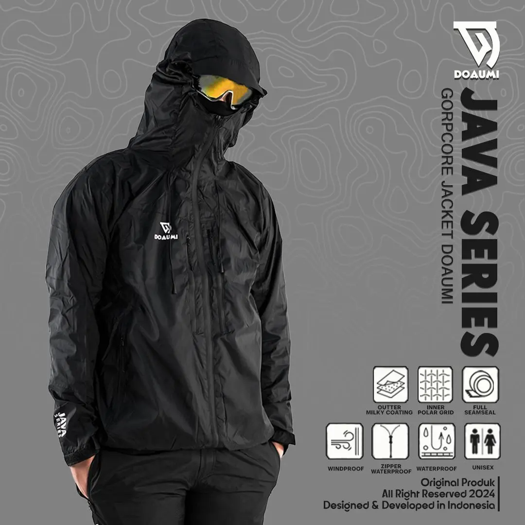 Jaket Gunung Gorpcore Doaumi Java Series Waterproof Jaket Hiking Jaket Gorp Core Ultraligth Camping outdoor