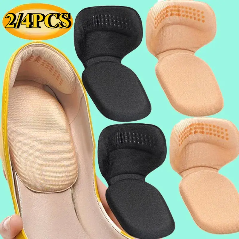 Miếng đệm gót chân hình chữ T, 2 / 4 cái, Miếng Lót Nửa cho giày nữ, Đệm gót chân cho giày thể thao, Giày cao gót, Miếng Dán lưng, Miếng Lót, [Thanh Toán Khi Nhận Hàng]