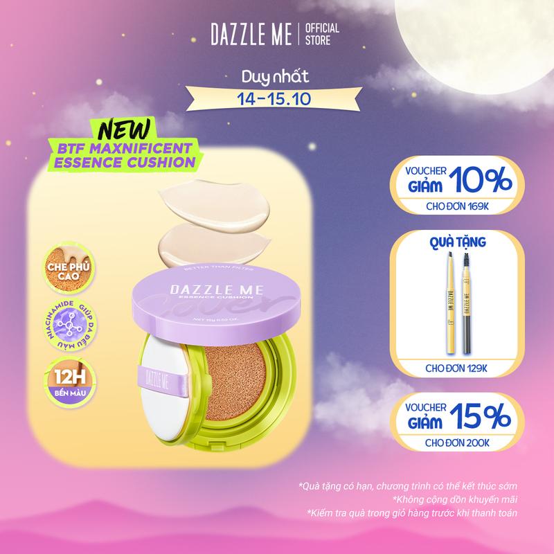 DAZZLE ME Phấn nước che phủ mịn lì Better than Filter Maxnificent Essence Cushion 15g Trang Điểm Nữ Cosmetic Mỹ Phẩm Women