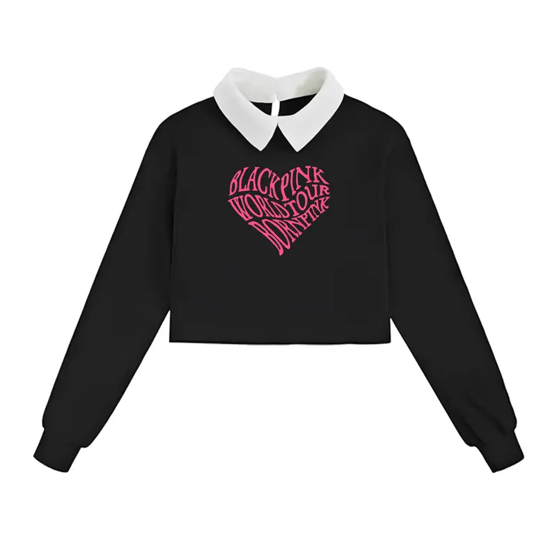 Blackpink Worldtour Collar Sweater Crop Kerah Anak Cewek Biggiekids Umur 3-12 Tahun Gaya Korea 3