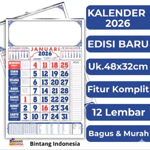 Kalender kerja Arab Kecil 12 Lembar 2026 Kertas