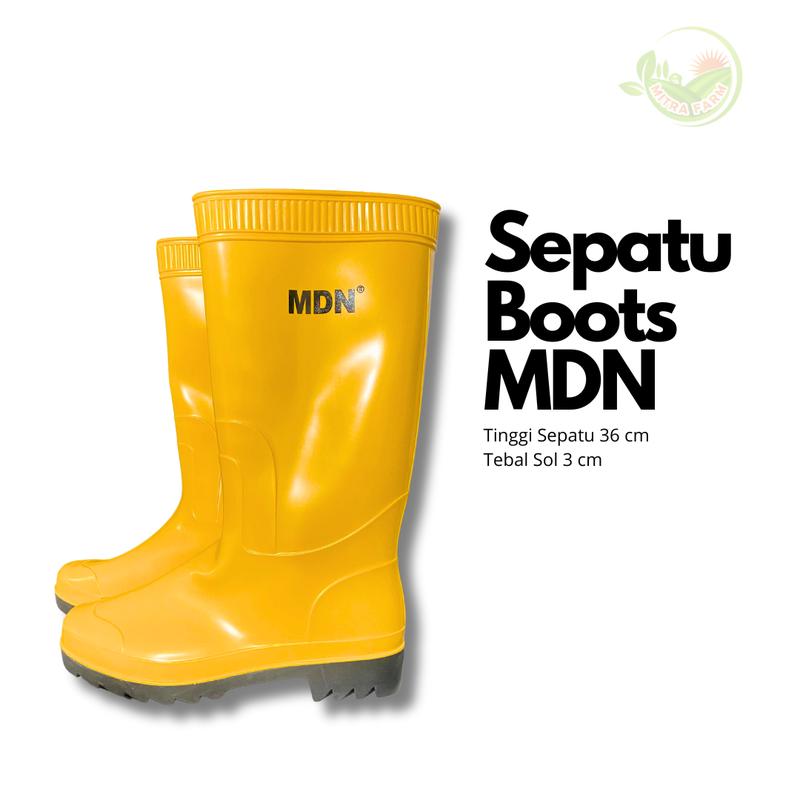Sepatu Boots MDN-Sepatu Boot Murah Merek MDN-Safety Proyek Boots MDN Warna  Kuning 39