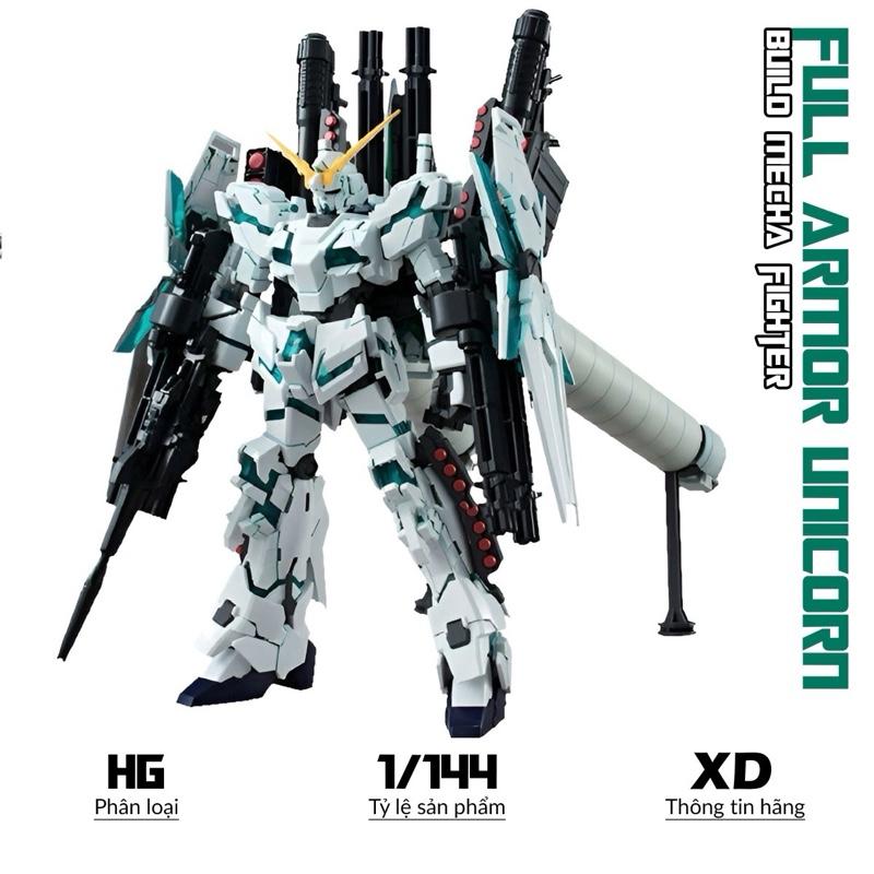 Mô hình Gundam HG Full Armor Unicorn, 1/144 Gunpla, Xếp hình thông minh sưu tầm, Mô hình nhựa
