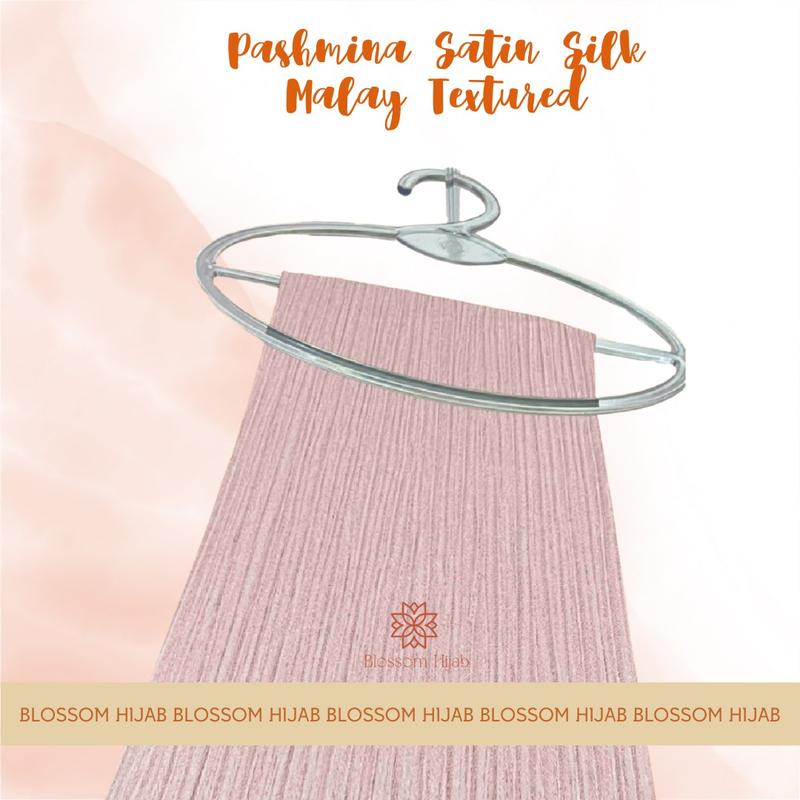 BLOSSOM HIJAB PASHMINA SATIN SILK MALAY TEXTURED 7