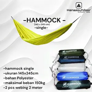 ayunan single 145x245cm Hammock outdoor murah berkualitas Hammock single 245x145cm COD
