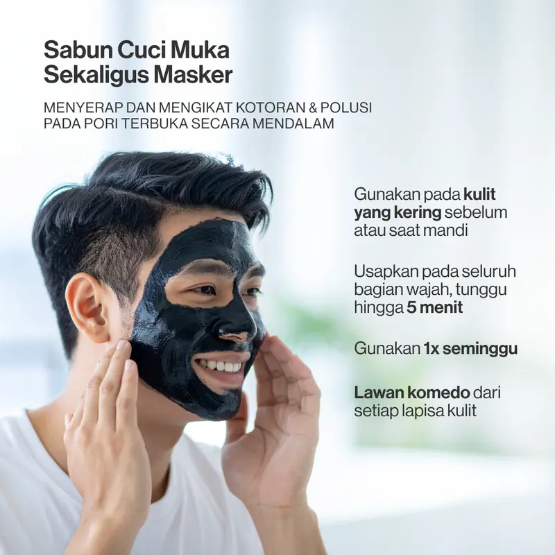 Kahf Face Wash Triple Action Oil and Comedo Defense 100 ml - Sabun Cuci Muka Pria Anti Komedo dan Kulit Berminyak - Suitable for Daily Use 3