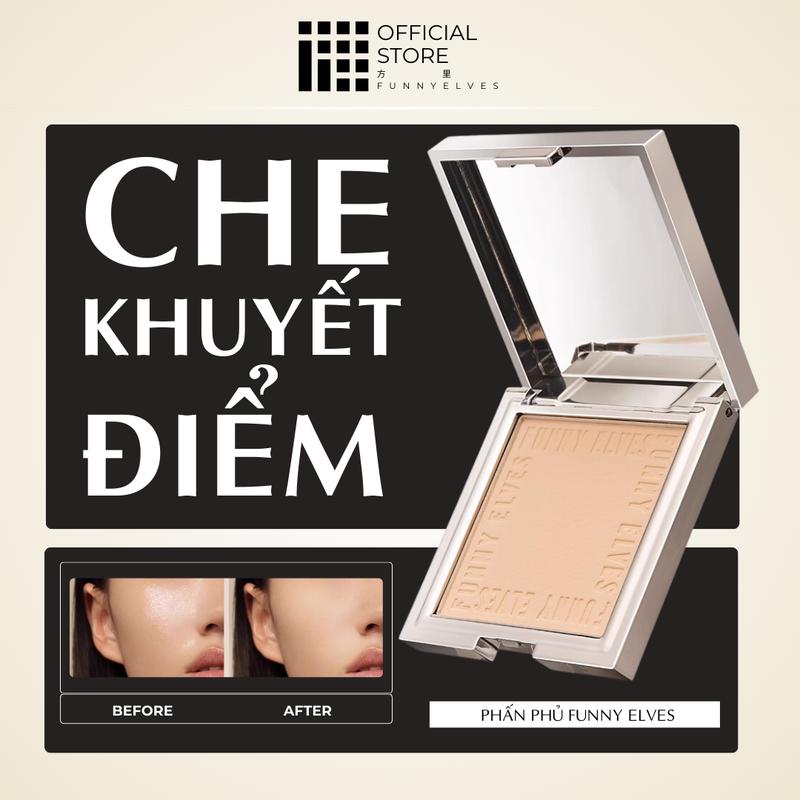 Phấn Phủ Dạng Nén Lì Mềm, Yêu Tinh Vui Nhộn, Không Phản Hồi, Hiệu Ứng Làm Mờ Lỗ Chân Lông Tức Thì, Dành Cho Mọi Loại Da, 7g 2