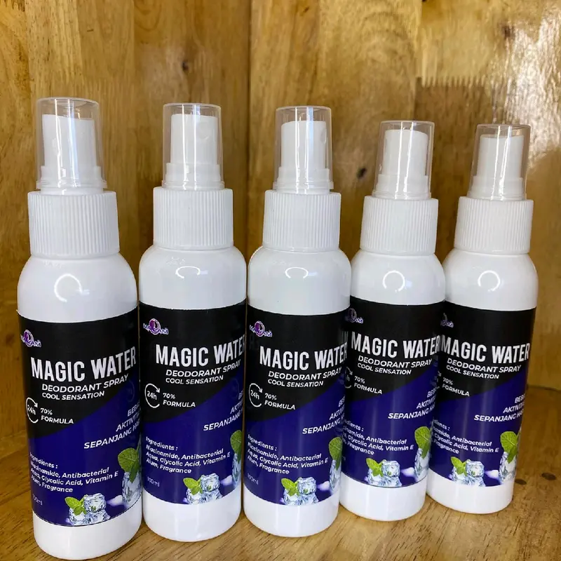 DEODORANT SPRAY DENGAN KANDUGAN ANTI BACTERIAL, ANTI BAU BADAN PLUS BISA MEMUTIHKAN KETIAK HARGA MURAH  GAK AKAN  NINGGALKAN  NODA PUTIH ATAU KUNING DI BAJU TIDAK BERBEKAS. ADA KANDUGAN  PENCERAH NIACINAMIDE , GLYCOLIC ACID, VIT E.   Buruan harga 10.000 0