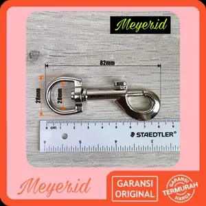 Cantolan Hewan Pengait Besi Kait Tali Kambing Anjing Kuda Sapi Kerbau (Ukuran 2 cm Model Bulat Nickel)