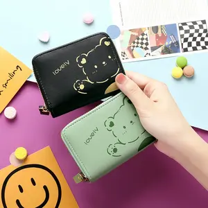 Dompet Mini Gambar Lucu Motif Bear Lovely / Dompet Kartu Lucu Wanita