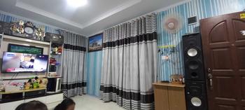 Product Review of gorden jendela rumah bahan blackout semi bludru motif embos model smokring from w**g b**o 1