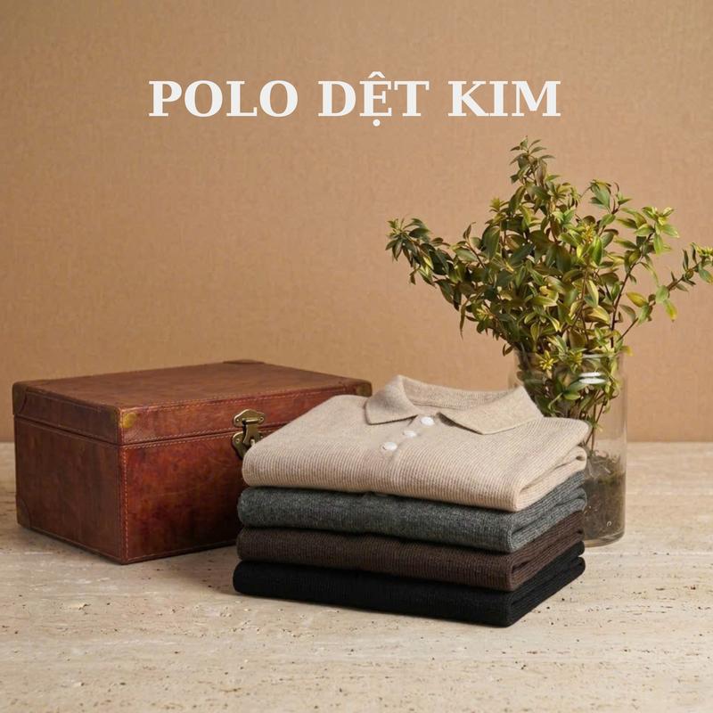 Áo Polo Len cộc tay HELLOYOU, Chất vải Dệt kim cao cấp, Form Regular đứng form co dãn tốt phong cách Hàn Quốc.