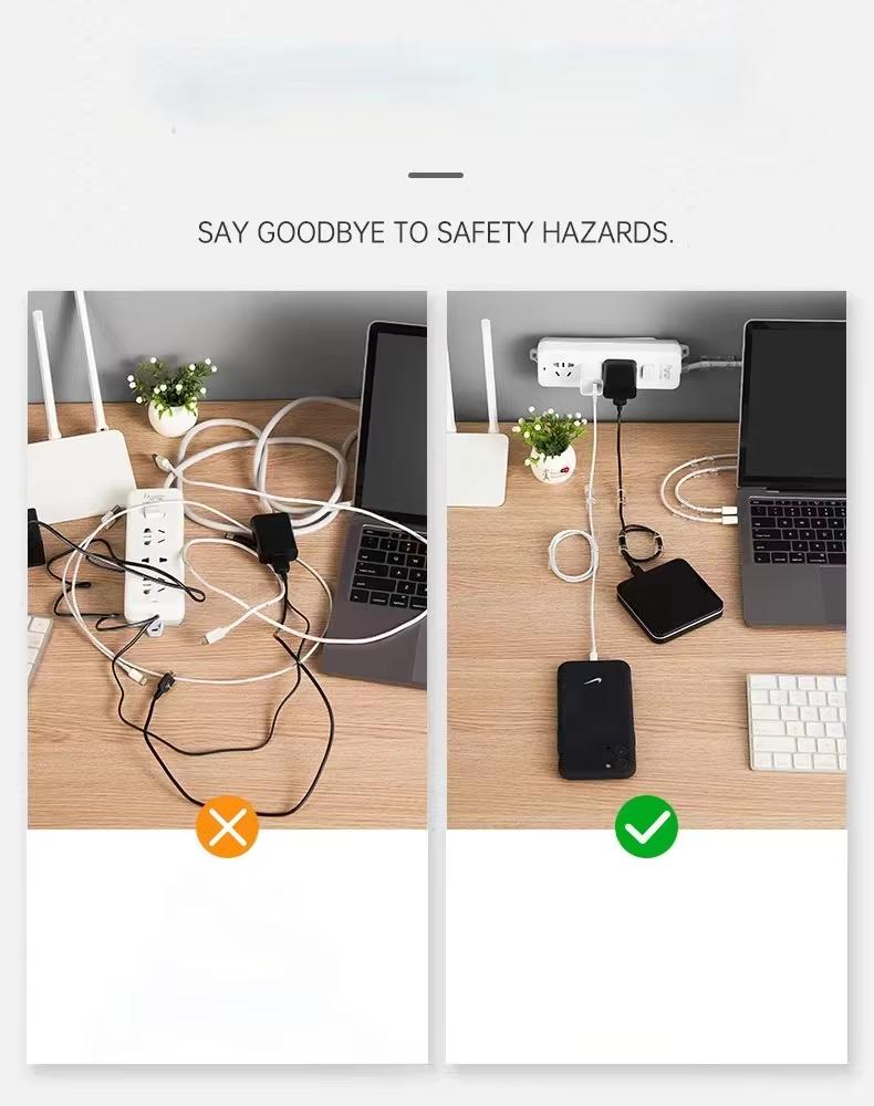 Product Introduction of Cable Organizer clip, desktop workstation, wire manager, cord holder, for USB charging data line, bobbin, cable management 3