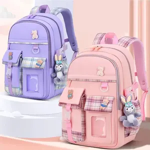 Tas Sekolah Anak-anak Untuk Anak Perempuan 1-6 Ortopedi Tahan Air Free Boneka Cocok untuk Melengkapi Fashion Anak