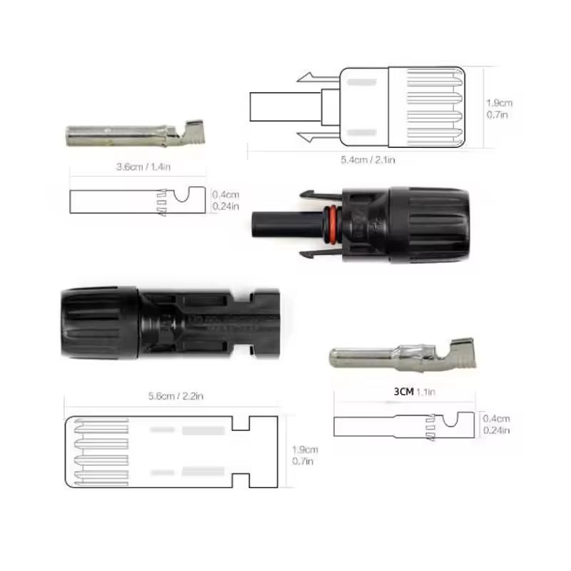 10/20/40/100/200/400Pcs Photovoltaic Solar Connector kit 1000V 30A connectors for solar panels PV/MC 2.5/4/6mm² 1