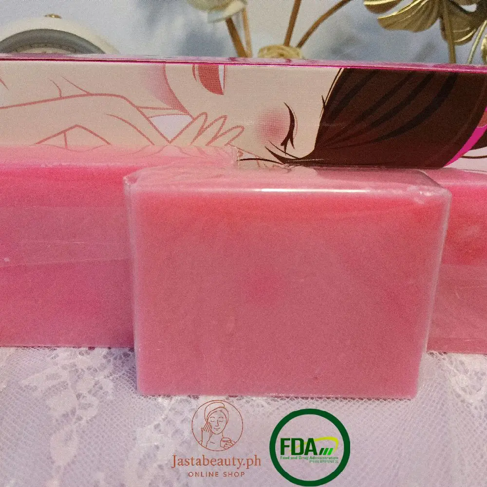Korean White Pink Strawberry & Glutathione Whitening Soap