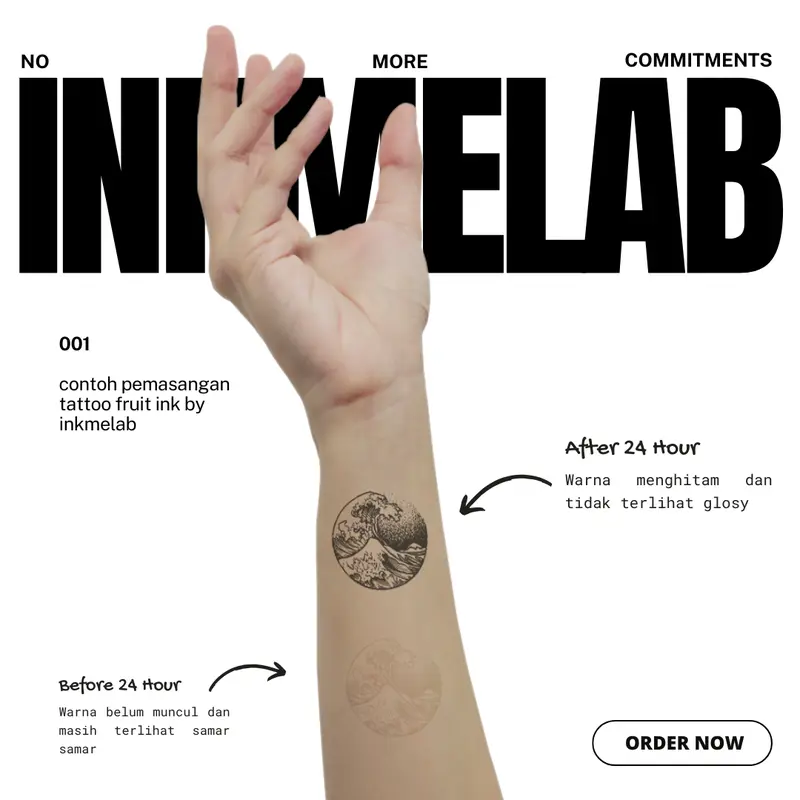 Fruit Ink Tatto Oldschool 1 By Inkmelab - Tato Temporer Bertahan 2-3 Minggu 2