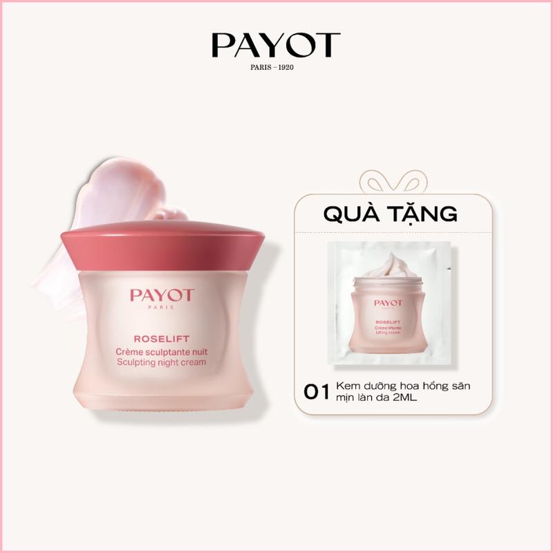 Kem dưỡng đêm hoa hồng giàu ẩm và săn mịn da PAYOT Roselift Collagène Sculpting Night Cream 50ml
