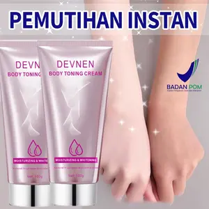 Pemutih Badan Lotion Tubuh Whitening Body Cream Bleaching Badan Krim Tubuh Nicotinamide Krim Tubuh Mencerahkan Warna Kulit Krim Tubuh Mencerahkan Memperbaiki Kulit Gelap Menghilangkan Melanin Melembabkan Menutrisi Kulit 100g Hitam Memutihkan