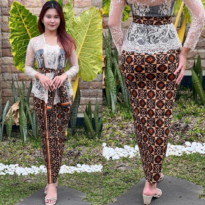 Kamen katun strecth/kamen Bali/kamen motif endek/kamen katun set selendang/Bawahan/kamen terlaris Dewasa 5