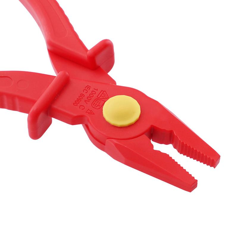 Product Introduction of 7.7 Inch VDE Insulated Plier Multi-Functional Flat Nose Plastic Plier Crimper 1000V High Voltage Electrician Plier 42